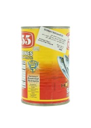 555 Hot Sardines in Tomato Sauce, 425g