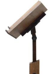 Turkish wooden Quran stand with wheels adjustable height large size MDF