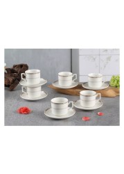 Shallow By S&amp;A Rosa Coffee Cup and Saucer Set 90ml 12 PCS