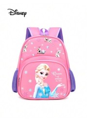 Disney Disney Princess Elsa Primary School Backpack Cute Cartoon Tote Bag Lightweight Backpack Cartoon Anime School Bag