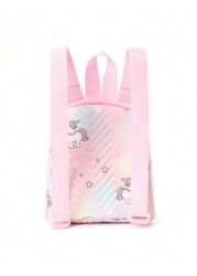 1pc Unicorn Print Quilted Cute Children s Backpack Adjustable Shoulder Straps Kawaii Portable Outing Suitable For School Bag Birthday Gift Backpack School Bag Bag Backpack Toddler Backpack Mini Backpa