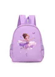 1 Pc Fashion Princess Backpack Cute Cartoon Pattern Dance Bag Nylon Structure Zipper Opening Polyester Lining Shoulder Strap Design Suitable For Dancers School And Travel Perfect For Princess Fans