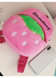 Portable Cartoon Plush Backpack Schoolbag Campus Shoulder Bag Small Backpack