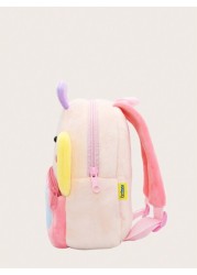 1pc Cartoon Animal Pattern Plush Backpack Suitable For 2 4 Years Old Boys Girls Lion Giraffe Unicorn Design