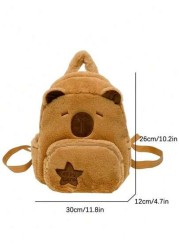 1 Pc Large Capacity Cute Capybara Pattern School Bags For S Lively Student Bag With Multi Pockets Fashionable School Bag Backpack School Bag Backpack Toddler Backpack Mini Backpack Small Backpack Bag