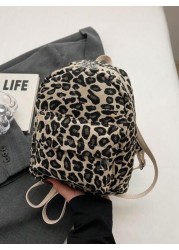 1pc Autumn And Winter New Leopard Print Mini Exquisite Backpack Small Backpack Wallet Suitable For Travel And Daily Use