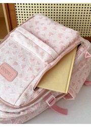 Simple Solid Color Large Capacity Campus Backpack Casual Schoolbag