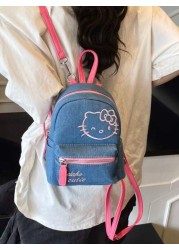 Sanrio 2025 New Niche Design Sense Of Shoulder Bag Kitty Cat Embroidery Girl Heart Cute Shoulder Bag Fashionable And Versatile Large Capacity Summer Niche Sweet Sister Senior Sense Of Bag