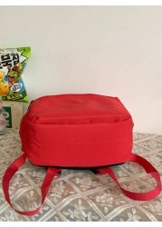 1pc New Casual Versatile Letter Print Nylon Waterproof Large Capacity Student Book Bag Fashionable Leisure Backpack