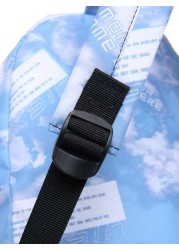 1pc New Fashion Simple Student Nylon Waterproof Ultra Light Backpack Versatile Casual Daypack