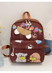 1pc Back To School Backpack Casual College Backpack Cute Cartoon Capybara Backpack Suitable For Daily School Very Suitable For Campus Class Photo Taking Birthday Gifts Suitable For Daily Shopping Shop