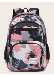 Fashion Solid Color Hundred School Backpack Kids Shoulder Backpack Casual Large Capacity Backpack Fashion Solid Color Simple College Student School Bag Travel Backpack Suitable For Girls Daily School