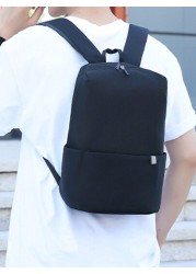 1pc Back To School Backpack Fashionable And Casual Large Capacity A Simple Solid Color Capacity Backpack For All Seasons DIY 26 Letter Flower Backpacks With Nylon Zipper Closure Suitable Daily Travel