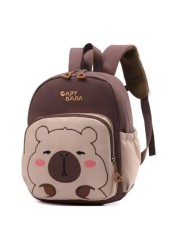 1pc Zipper Closure Fashion Cartoon Cute Capybara Backpack Suitable For Any Occasion Travel Backpack Comfortable And Adjustable Shoulder Straps Meet Basic Storage Needs Suitable For Outdoor Play Commut