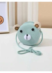 1pc Girls Cute Princess Bear Handbag Princess Travel Beach Bag Suitable For Daily Wear