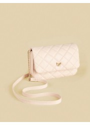 1pc Girl s Plaid Stitching Shoulder Bag With Metal Butterfly Decorative Chain And Flap Cover Cute Fashionable Sweet Princess Crossbody Bag Ideal For Daily Use School Parties And Travel