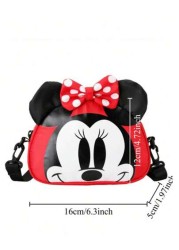 Disney 1pc Disney Mickey Minnie Cartoon Coin Purse Crossbody Bag Portable Shoulder Bag For Boys And Girls Suitable As Holiday Gift For Children