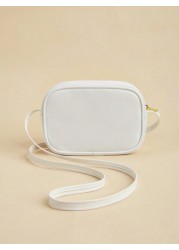 1pc Girls Metal Bowknot Diamond Grid Stitching Simple Versatile Lightweight Shoulder Crossbody Bag