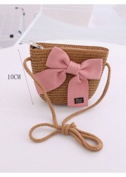 New Arrival Girls Cute Princess Style Bowknot Beach Bag Suitable For Daily Use