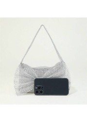 Children s New Style Princess Handbag With Bow Rhinestone And Glitter For Festive Party Gift Purse For Little Girls