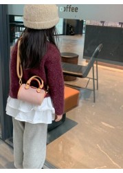 Mini Handbag Pillow Shape Messenger Bag Kids Cross Body Purse Small Lipstick Pouch
