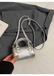 Girls Letter Print Mini Pillow Handbag Shoulder Messenger Bag