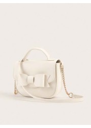 1pc Bow Decor Handbag Shoulder And Crossbody Bag Birthday Gift Suitable For Little Girls