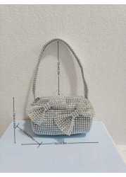 Children s New Round Bow Rhinestone Princess Handbag Sparkly Diamante Kid Girls Party Gift Coin Purse