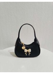 Children Pearl Bow Decoration Handbag Girls Fashion High End Gift Shoulder Bag Princess Mini Wallet Purse