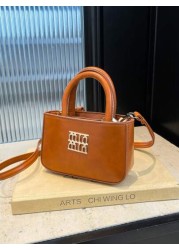 1pc Pu Zipper Fashionable And Simple Girl S Handbag Niche Parent Child Crossbody Bag Lipstick Bag Korean Style Versatile Niche Design With Comfortable Shoulder Straps Versatile And Suitable For Girls