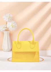 1pc Crocodile Pattern Girls Handbag Chain Crossbody Shoulder Bag Ideal For Daily Use Party And Mother s Day Gift