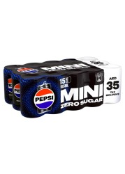 Pepsi Zero Cola Beverage Cans 155ml Pack of 15