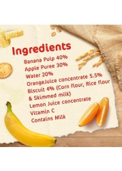 Nestle Cerelac Fruits Puree Pouch, Banana, Orange, Biscuit, from 6 Months, 90g