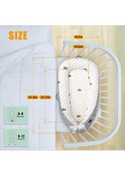 Little Story Soft Breathable Fiberfill Newborn Lounger Bed - Royal Grey