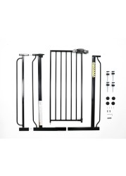 Regalo Easy Step Extra Tall Walk Thru Baby Gate Bonus Kit Includes 4Inch Extension Kit Pressure Mount Kit and Wall Cups and Mounting Kit Black 4 Count Pack of 1