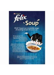 Purina Felix Soup Fish Selection Cat Wet Food, 48g Pack of 6