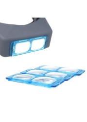 PHYHOO Headband Magnifier Binocular Magnifying Glass Jewelry Magnifiers Headmounted Double Lens Reading Jewelers Tools Head Wearing 4 Magnifications