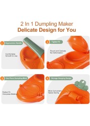 Fitto 2-in-1 Dumpling Maker - Easy DIY Dumpling & Ravioli Maker with Press Mould and Stuffing Spoon, Quick & Simple Dumpling Press Tool for Homemade Dumplings, Empanadas, Ravioli, Pastries & More