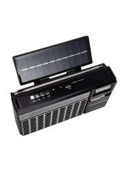 Olsenmark Portable Radio with 3 Band - Rechargeable Battery, Bluetooth USB, TF, &amp; MP3, Comfortable Handle, Karaoke Function - Recorder - Microphone Retro Style Radio, 2 Years Warranty