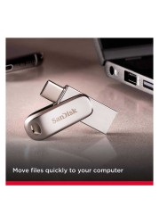 سانديسك ألترا محرك أقراص USB فاخر مزدوج نوع-C محرك فلاش 256 غيغابايت