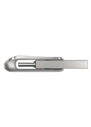 سانديسك ألترا دوال درايف لوكس ذاكرة فلاش USB نوع سي 64 غيغابايت - فضي
