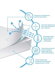 Vital Waterproof Mattress Protector Double 120 X 200 Cm Pack Of 1