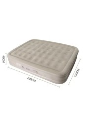 Easy Carry Folding Queen Airbed &ndash; Double Height Inflatable Camping Mattress with Built-in Pump, Automatic Air Inflation
