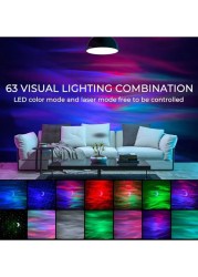 جهاز عرض Galaxy Aurora – جهاز عرض النجوم 3 في 1 LED Northern Lights مع 6 خيارات للضوضاء البيضاء ومكبر صوت بلوتوث جهاز عرض Starry Moonlight