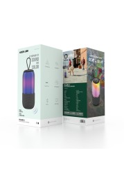 Green Lion Palma 2 RGB Portable Speaker, 1500mAh Battery, 5W Power, IPX7 Waterproof, TWS, RGB Light, Extra Bass, 52mm Speaker, Bluetooth V5.3, 6H Playtime - Black
