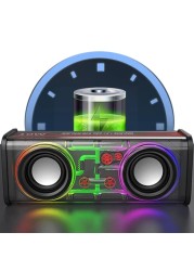V8 Bluetooth Speaker, Dual Speakers, High Power Subwoofer, White