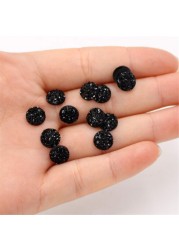 Vivian 204 Pieces 17 Colors Round Resin Cabochon Flatback Druzy Iridescent Colorful Cabochons DIY Accessories 10mm