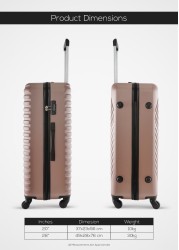 Lightweight 2-Pieces ABS Hard side Travel Luggage Trolley Bag Set with Lock for men / women / unisex Hard shell strong