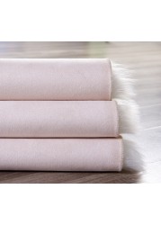 Mei Homecenter Super Soft Rabbit Fur Flower Design Living Room Carpet With Anti Slip Bottom, Red (Size 80CM)