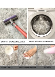 Mei Homecenter Modern Wool Fluffy Floor Mat Carpet with Anti slip High Pile Bottom with Upgraded Foam (Size 120&times;160CM)